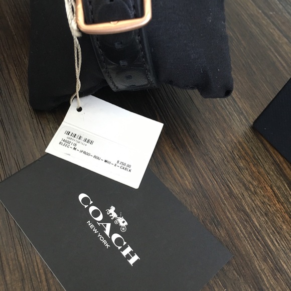 🆕 Coach Black Leather Band Rose Gold Watch - Picture 3 of 9